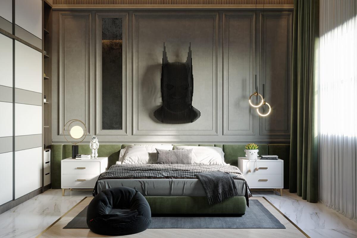 Thiết kế phòng ngủ theo phong cách hiện đại, sang trọng