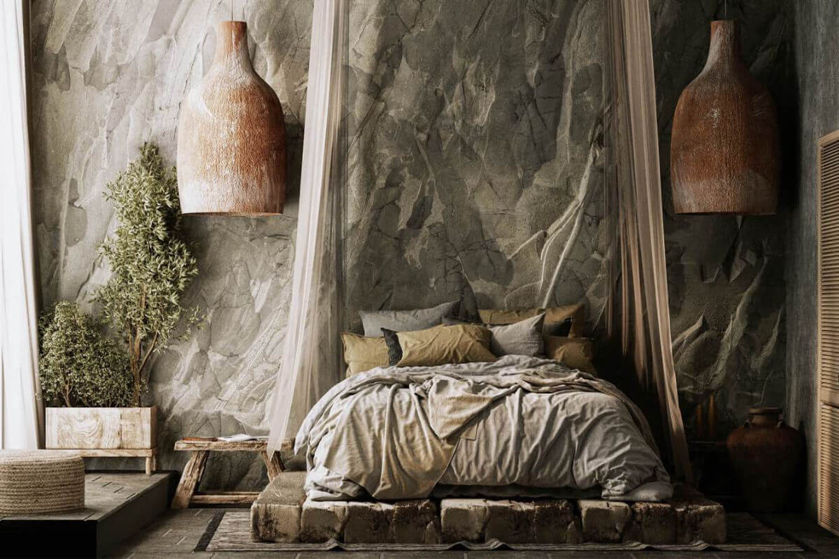 Mẫu nhà phòng ngủ phong cách Wabi Sabi