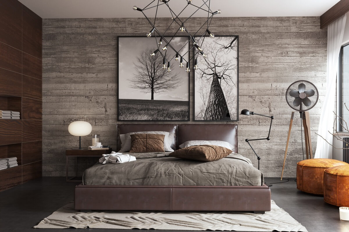 Phong cách Rustic mang đến sự tiện nghi cho phòng ngủ